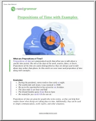 Prepositions of Time with Examples