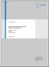 Lavecchia-Liu-Oreopoulos - Behavioral Economics of Education, Progress and Possibilities