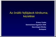 Ertsey Csaba - Az önálló fejfájások klinikuma, kezelése
