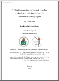 Dr. Komlósi Lajos Viktor - A folátciklus genetikai markereinek vizsgálata