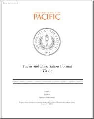 Thesis and Dissertation Format Guide