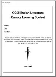 GCSE English Literature Remote Learning Booklet