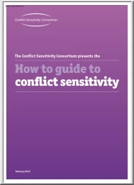 How to Guide to Conflict Sensitivity