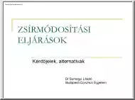 Dr. Somogyi László - Zsírmódosítási eljárások