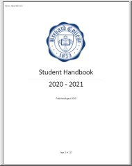 Brevard College, Student Handbook