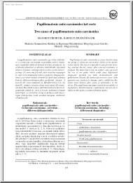 Majoros-Károlyi - Papillomatosis cutis carcinoides két esete