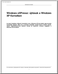 Windows eXPress, újítások a Windows XP kernelben