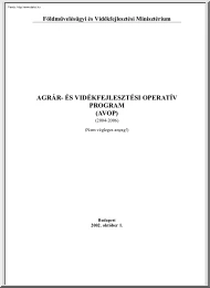 Agrár- és vidékfejlesztési operatív program (AVOP)