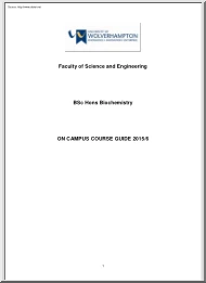 BSc Hons Biochemistry on Campus Course Guide