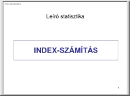 Leíró statisztika -Index-számítás