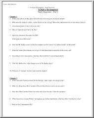 To Kill a Mockingbird, Study Questions