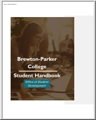 Brewton-Parker College, Student Handbook