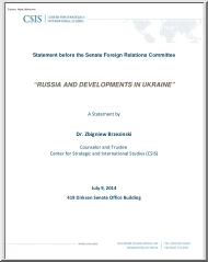 Russia and Developments in Ukraine