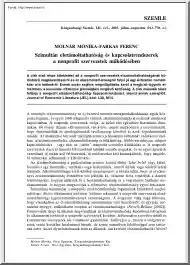 Molnár-Farkas - Szimultán elszámoltathatóság és kapcsolatrendszerek a nonprofit szervezetek működésében