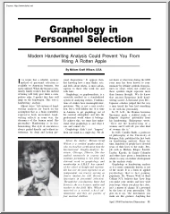 Miriam Graff Wilson - Graphology in Personnel Selection