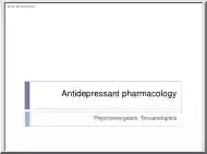 Antidepressant pharmacology
