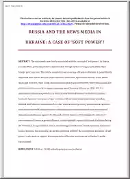 Russia and the News Media in Ukraine, A Case of Soft Power