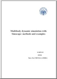 Li Kenan - Multibody dynamic simulation with Simscape, methods and examples