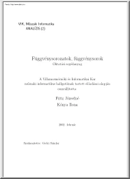 Fritz-Kónya - Függvénysorozatok, függvénysorok