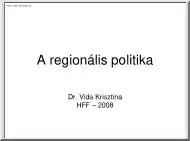 Dr. Vida Krisztina - A regionális politika