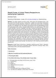 Christian Fuchs - Donald Trump, A Critical Theory Perspective on Authoritarian Capitalism