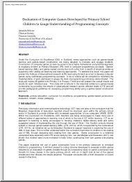 Wilson-Hainey-Connolly - Evaluation of Computer Games Developed by Primary School Children to Gauge Understanding of Programming Concepts