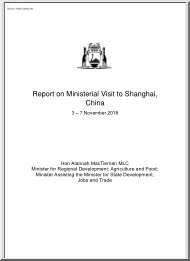 Report on Ministerial Visit to Shanghai, China