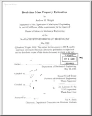 Andrew M. Right - Real-time Mass Property Estimation