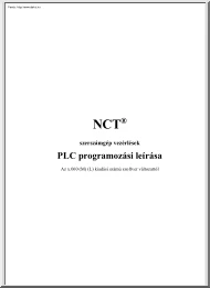 NCT szerszámgép vezérlések PLC programozási leírása