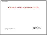 Jászkuti Ákos - Alternatív vénabiztosítási technikák