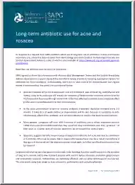 Long-term Antibiotic Use for Acne and Rosacea