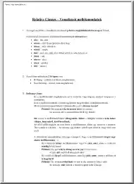 Relative Clauses, Vonatkozói