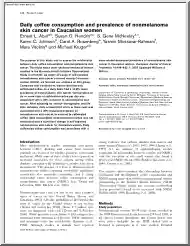 Abel-Hendrix-McNeeley - Daily coffee consumption and prevalence of nonmelanoma skin cancer in Caucasian women