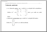 Harnos-Reiczigel - Vektorok, mátrixok