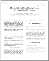 Electric Solenoid Gear Shifting System for Formula SAE Vehicles