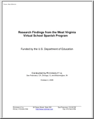 Research Findings from the West Virginia Virtual School Spanish Program