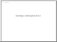 Haematológia, szövettan gyakorlat