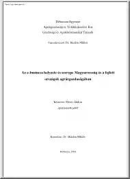 Mezei András - Az e-business helyzete és szerepe Magyarország és a fejlett országok agrárgazdaságában