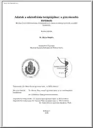 Dr. Baran Brigitta - Adatok a