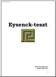 Fehér-Kapás - Eysenck-teszt