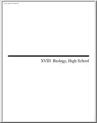 XVIII. Biology, High School Biology