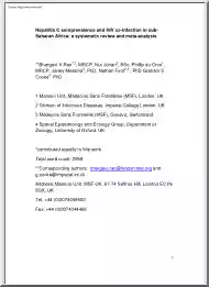 Rao-Johari-Cros - Hepatitis C seroprevalence and HIV coinfection in sub-Saharan Africa, A Systematic Review and Meta-analysis