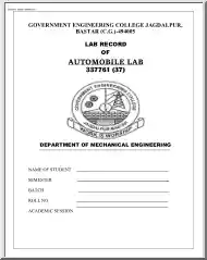 Lab Record of Automobile Lab