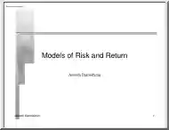 Aswath Damodaran - Models of Risk and Return