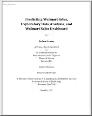 Rashmi Jeswani - Predicting Walmart Sales, Exploratory Data Analysis, and Walmart Sales Dashboard