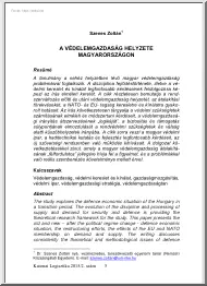 Szenes Zoltán - A védelemgazdaság helyzete Magyarországon