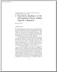 Bertram I. Spector - Negotiation Readiness in the Development Context, Adding Capacity to Ripeness