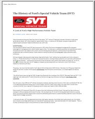 Jonathan Lamas - The History of Fords Special Vehicle Team, SVT