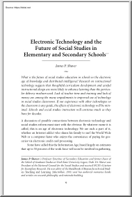 James P. Shaver - Electronic Technology and the Future of Social Studies in Elementary and Secondary Schools