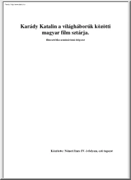 Németi Imre - Karády Katalin a világháborúk közötti  magyar film sztárja